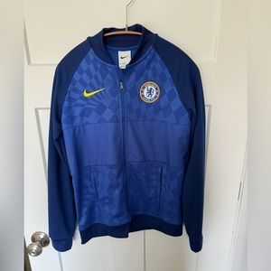 Nike Youth Large, Zip up Warm up Jacket Chelsea Football Club Blue